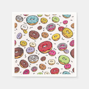 Donuts nahtloses Muster Serviette