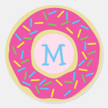 Donuts Niedlich Kid Monogram Umschlag Aufkleber Do