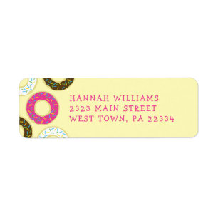 Donuts Niedlich Kid's Return Address Label
