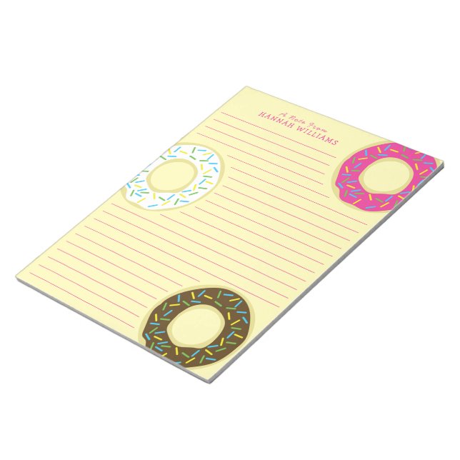 Donuts Niedliches Kid's Personal Stationary Notepa Notizblock (angewinkelt)