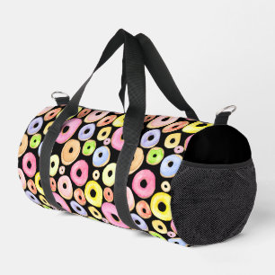 Donuts Pink Blue Lila Duffle Bag