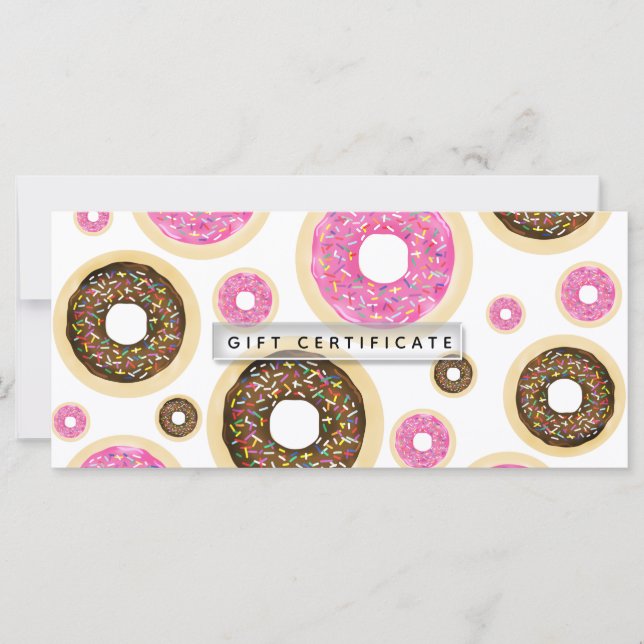 Donuts Pink & Brown Sprinkles Geschenkgutschein (Vorderseite)