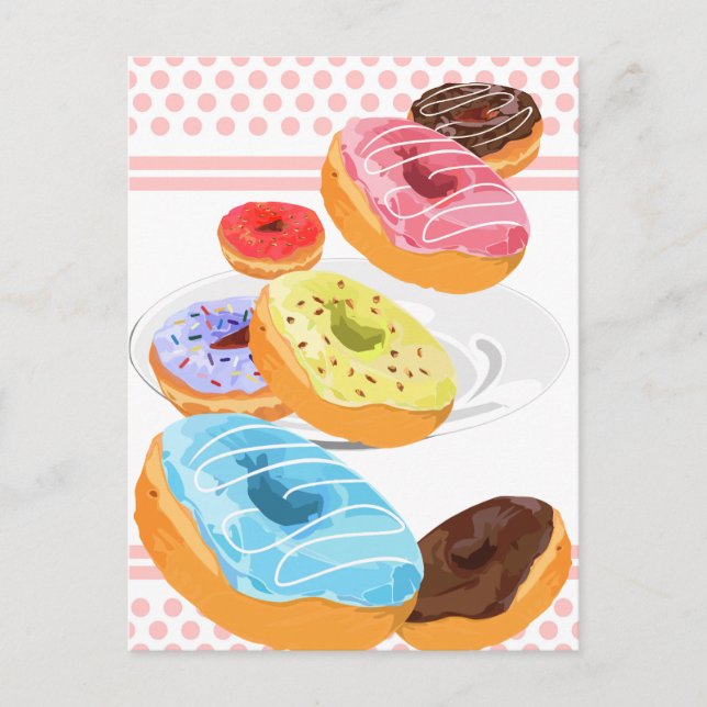 Donuts Postkarte (Vorderseite)