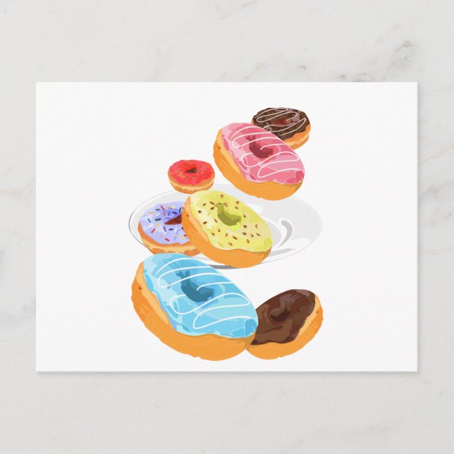 Donuts Postkarte (Vorderseite)
