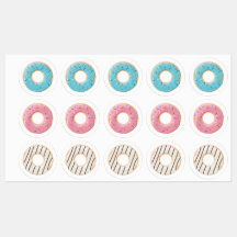 Donuts Rosa Blau und Bisse Creme 3x Set