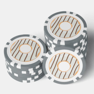 Donuts rosa blau und Bissen Schokoladenmuster Pokerchips