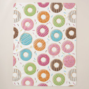 Donuts rosa blau und Bissen Schokoladenmuster Sherpadecke