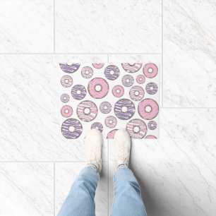 Donuts, rosa Donuts, Lila Donuts Fußmatte
