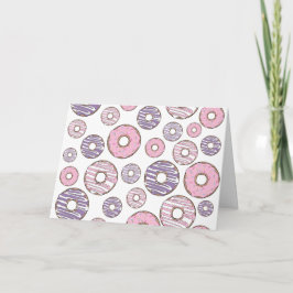 Donuts, rosa Donuts, Lila Donuts Karte