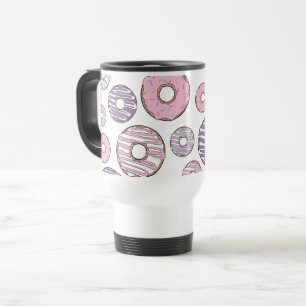 Donuts, rosa Donuts, Lila Donuts Reisebecher