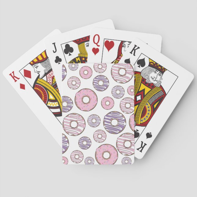 Donuts, rosa Donuts, Lila Donuts Spielkarten (Rückseite)