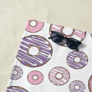 Donuts, rosa Donuts, Lila Donuts Strandtuch