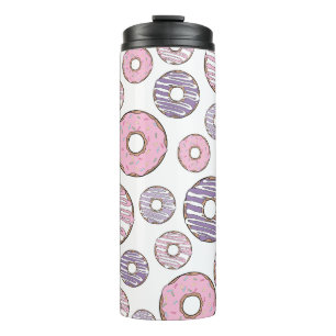 Donuts, rosa Donuts, Lila Donuts Thermosbecher