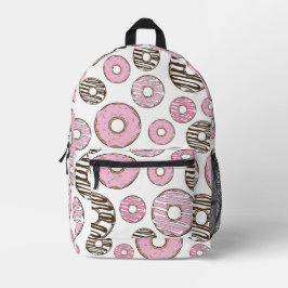 Donuts, rosa Donuts, weiße Donuts Bedruckter Rucksack