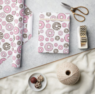 Donuts, rosa Donuts, weiße Donuts Geschenkpapier