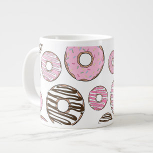 Donuts, rosa Donuts, weiße Donuts Jumbo-Tasse