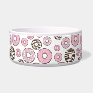 Donuts, rosa Donuts, weiße Donuts Napf