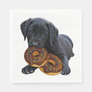 Donuts - Schwarzes Labor Serviette