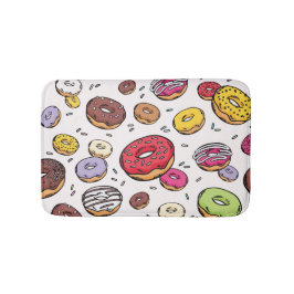 Donuts seamless pattern badematte
