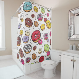 Donuts seamless pattern duschvorhang