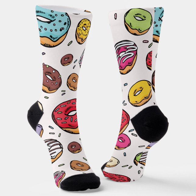Donuts seamless pattern socken (Gewinkelt)