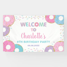 Donuts Sprinkles Geburtstagsdusche Hintergrund Banner
