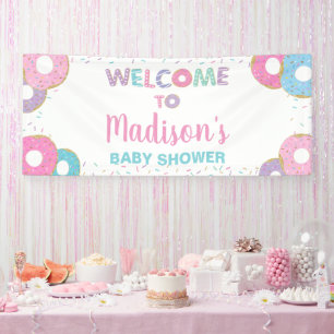 Donuts Sprinkles Geburtstagsdusche Hintergrund Banner