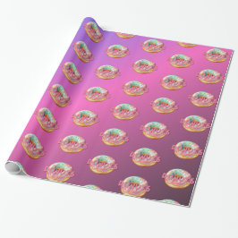 Donuts streut Wasserfarbe Geschenkpapier