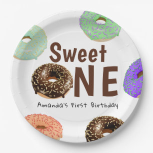 Donuts Sweet One 1. Geburtstag Pappteller