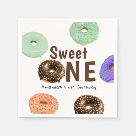 Donuts Sweet One 1. Geburtstag Serviette