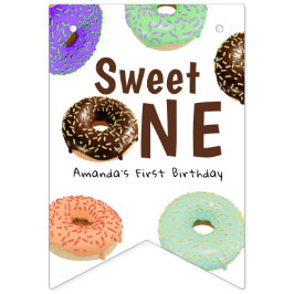 Donuts Sweet One 1. Geburtstag Wimpelkette
