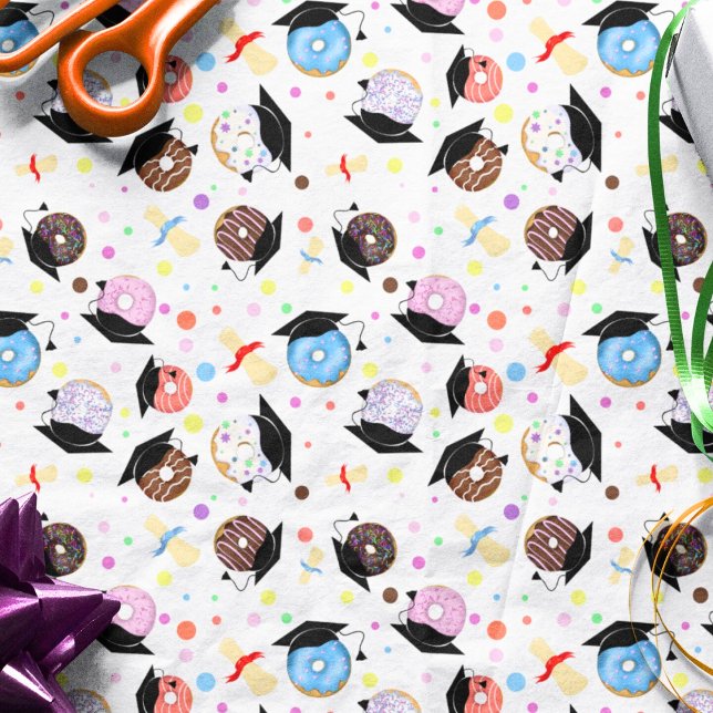 Donuts und Abschluss-Muster Seidenpapier (Von Creator hochgeladen)