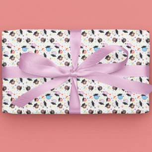 Donuts und Abschlüsse Abschlussmuster Geschenkpapier