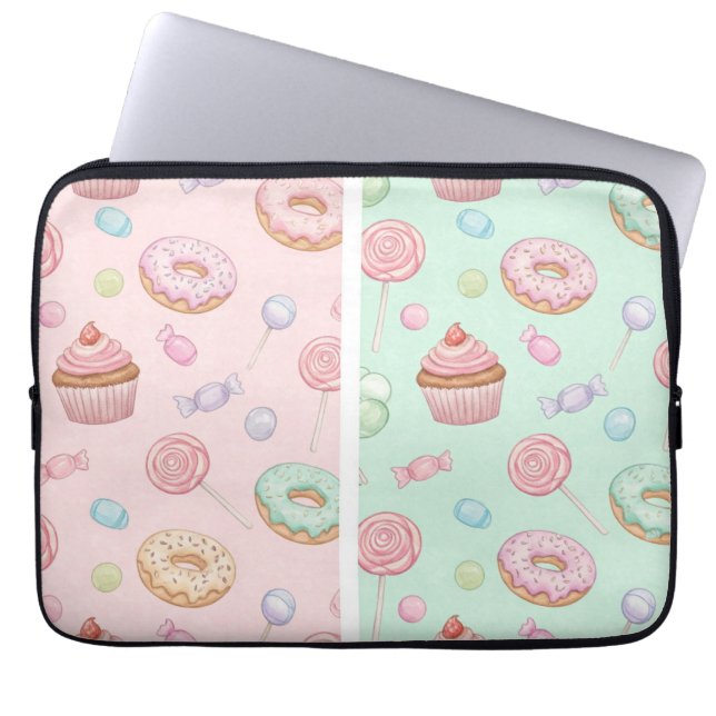 Donuts und Cupcakes von Natasha Us Laptopschutzhülle (Vorderseite)