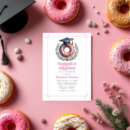 Donuts und Degrees Graduation Party Foto Einladung