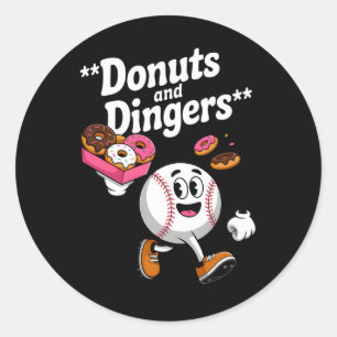Donuts und Dingers verkaufen Fan Spaß Donut Runder Aufkleber