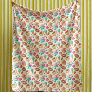 Donuts und Eiscreme Fleecedecke