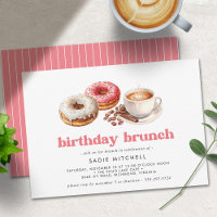Donuts und Kaffee | Niedlich Pink Birthday Brunch