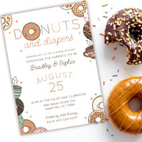 Donuts und Windeln Baby Jungen Paare Spritzparty