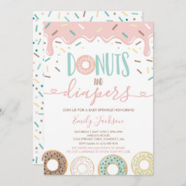 Donuts und Windeln Einladung zum Sprinkle-Baby