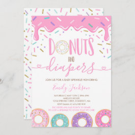 Donuts und Windeln Einladung zum Sprinkle-Baby