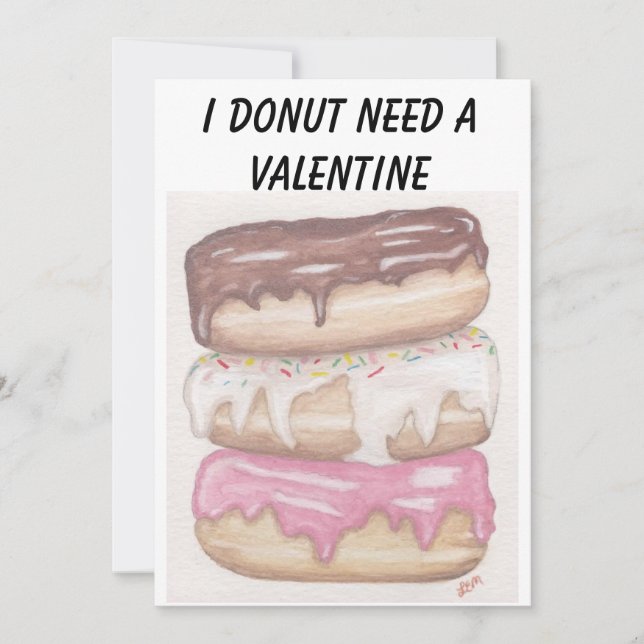 Donuts Valentine Feiertagskarte (Vorderseite)