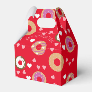 Donuts Valentinstag Herzen Rot Pink Geschenkschachtel