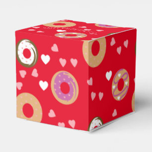Donuts Valentinstag Herzen Rot Pink Geschenkschachtel