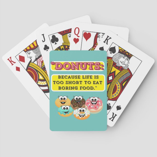 DONUTS, weil das Leben zu kurz ist, um langweilig  Spielkarten (Rückseite)