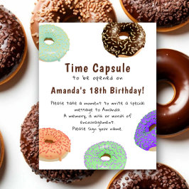 Donuts Zeitkapsel 1. Geburtstag Poster