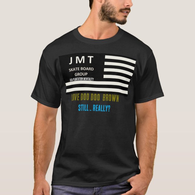 DOO BROWN Basis Dunkles T-Shirt (Vorderseite)