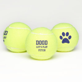 "Dood Let's Play Fetch" Tier Katze Toy Blue Tennisbälle