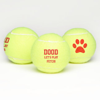 "Dood Let's Play Fetch" Tier Katze Toy Red Tennisbälle