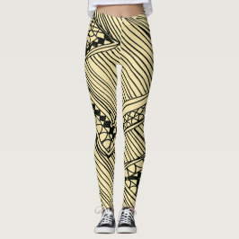 Doodle 1A Black Ivory Leggings